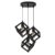 DesiDiya® 3 Lights Round Cluster Chandelier Cube Light with Braided Cord Pendant Lights For Ceiling Hanging Lights