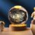 Desidiya Universe Crystal Ball Night Light,2.4 Inch Glass Ball Night LED Lamp with Woodern Base