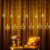 Desidiya Warm White Diya/Diwali Light Curtain, Led String Copper Lights with Pack of 12 Hanging Diyas, 8 Flashing Modes, Decoration, Prong Base, 2.5 Meters