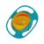 DN BROTHERS Gyro Bowl for Baby and Kids, 360 Degree Rotation Spill Proof Food Bowl, Multicolor, Pack of 1