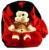 DZert Kid’s Polyester Plush Soft Micky Cartoon Toy School Backpack (Red)