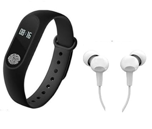 Easypro Bluetooth M2 Fitness Band With Heart Rate Sensor Smart Band And Fitness Tracker (Black)