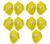 Fancy Walas D-16 Anti Air Filter Mouth Nose Cover Yellow Face Mask for Men & Women Pack of 10