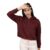 Freehand Women Regular Fit Solid Crop Overhead Hooded Sweatshirt