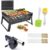 FRIEDERICH Charcoal Barbeque Grill – Portable Free Standing Folding Bbq Grill(2 Spatula,1 Bbq,10 Skewers,1 Air Blower)