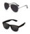Generic Men’s Aviator and Wayfarer Sunglasses(Black)
