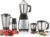 Glen Mixer Grinder 750W With 1 Transparent Jar 3 Stainless Steel Jars – Black & Silver (4023 PLATINUM)