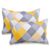 Huesland by Ahmedabad Cotton 2 Pcs Cotton Pillow Cover Set – Yellow and Grey