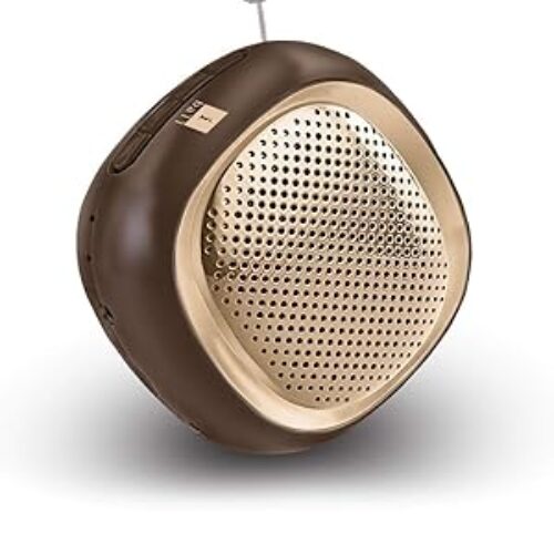 iBall Musi Cube BT20 - Portable bluetooth Speaker with FM (Brown)
