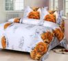 IWS 3D Luxury Printed 144 TC Polycotton Double Bedsheet with 2 Pillow Covers - Multicolour