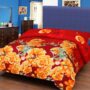 IWS 3D Printed 160 TC Polycotton Single Bedsheet - Multicolor