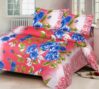 IWS Luxury Printed 120 TC Cotton Double Bedsheet with 2 Pillow Covers - Pink