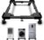 Kuber Industries Washing Machine Stand Adjustable | Metal Trolley with Wheels for Home with 4 Anti Vibration Rubber Grips | Weight Upto 160 Kg | Also Suitable for Dishwasher | Black