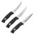 La Forte Stainless Steel Kitchen Knife Set with Soft Grip, 3-Pieces (Black) Rs.175 – Amazon