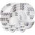 Larah By Borosil Floret Opalware Dinner Set, 21-Pieces, White