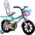 Leader Buddy Kids Cycle 14T with Training Wheels (SEMI-Assembled) for Boys and Girls Ideal for Age Group 2-5 Years | Frame: 8 Inches (14T, Sea Green_Light Pink)