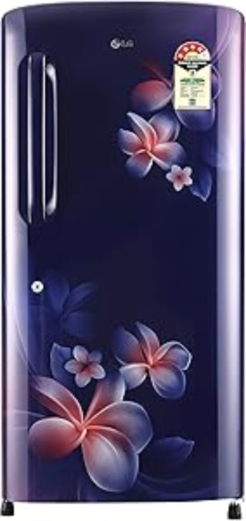 LG 215 L 4 Star Direct-Cool Single-Door Refrigerator (GL-B221ABPX, Blue Plumeria,Inverter Compressor)