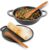 Lifelong Cast Iron Dosa Tawa & Kadai with Wooden Spatula for Dosa, Uttapam & Chapati | 30 cm Tawa & 24 cm Kadhai | Pre Seasoned, Non-Toxic, Non-Stick 
