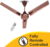 LONGWAY CRETA RUSTY BROWN 48″ 1200 mm Remote Controlled 3 Blade Ceiling Fan  (Rusty Brown, Pack of 1)
