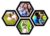 Marine Pearl 12 Inch Set of 4 Multifunctional Hexagonal Pin Up Photo Frames Wall Collage Soft Board for Home & Office (Black)
