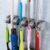 Ontime Multipurpose Wall Mounted Mop and Broom Holder (Silver)