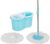 Presto! Spin Mop, Oval Bucket with Plastic Basket, 2 Refills, Blue & White