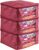 PRETTY KRAFTS Saree Cover Set of 3 Prints Big Size Wardrobe Organiser/Cloth Cover F1284_Maroon3_A  (Maroon)