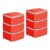 PrettyKrafts Saree Cover Big Size/Wardrobe Organiser/Clothes Storage Bag | Storage Organizer Bag | Zip Closure and Transparent Front | Clothes Storage Bag | Set of 6, Red | Size: 40 x 35 x 20 cm