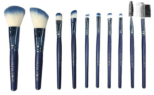 Puna Store® 10 Piece Makeup Brush Set Model PS-543 (Blue)