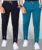 QFABRIX Pack of 2 Men Solid Black, Light Blue Track Pants