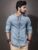 Roadster Men Blue Regular Fit Faded Casual Denim Sustainable Shirt