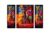 SAF Ganesh Ji Set of 3 6MM MDF Panel Painting Digital Reprint 12 inch x 18 inch Painting