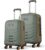 Safari Crescent 8 Wheels Set of 2, Cabin & Check-in Trolley Bags Hard Case Polycarbonate 360 Degree Wheeling System Luggage, Suitcase for Travel, Thyme Green