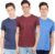 Scott International Men’s Regular Fit T-Shirt – Cotton Blend, Half Sleeve, Round Neck, Stylish, Solid Plain T-Shirts for Men, mens t shirt – Pack of 3
