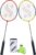 Silver’s SB-100 Combo-5 (2 Badminton Rackets + 2 Pcs Plastic Shuttle) Red-Yellow
