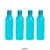 Steelo Savory Plastic Water Bottle, 1 Litre, Set of 4, Turkish Blue