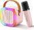 Storio Rechargeable Wireless Mini Portable Bluetooth Karaoke Machine | Bluetooth Speaker with Microphone & LED Lights – Kids Music Singing Toys for Girl Boy Birthday Gift Ideas
