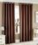 The Decor Hub Faux Texture Plain Curtains for Door with Eyelets | Room Darkening Curtains for Living Room | Brown Curtains 7 Feet Pack of 1 Panel