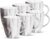 Treo by Milton Marble Mug, 240 ml, Set of 6, Black