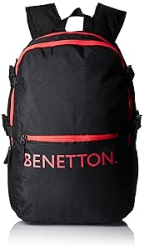 United Colors of Benetton 20 Ltrs Black Casual Backpack (16A6BAGT7002I)