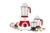 Usha Mixer Grinder (MG-3576) 750-Watt 3 Jars with Full Copper Motor (Red/White)