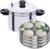 USHA SHRIRAM Stainless Steel Idli Cooker | Induction & Gas Friendly (Round – 4 Plate)