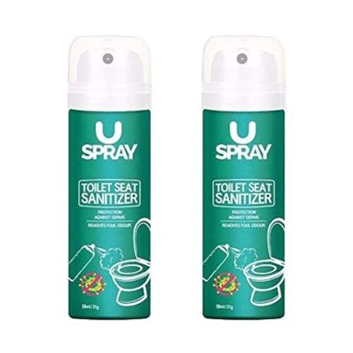 Uspray Toilet Seat Sanitizer - 50 ml (Pack of 2)