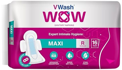 Vwash Wow Maxi Sanitary Napkin - 16 Count (Regular)