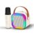Wembley Rechargeable Karaoke Mic with Speaker for Singing | Wireless Mini Portable Bluetooth Speaker with Microphone & LED Lights | Cute Birthday Gift for Kids Musical Toys for Boys, Girls and Adults